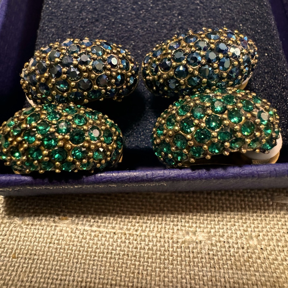 Heidi Daus Hoop Clip - On Fashion Earrings X2 - Picture 6 of 8